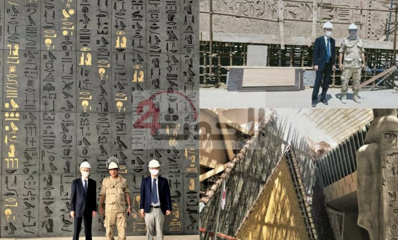 سفير اليابان يزور المتحف المصري الكبير