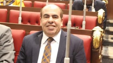 صورة النائب ياسر الهضيبي يهنئ الرئيس السيسى بمنحه وسام القائد من البرلمان العربى