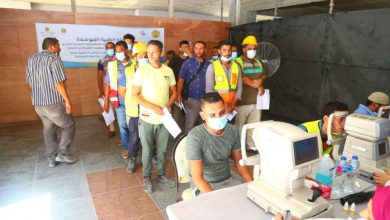 صورة إنطلاق أعمال القافلة الطبية الكبري لصناع الخير ووزارة القوي العاملة وجامعة المنوفية للكشف علي العمالة غير المنتظمة بالعلمين الجديدة