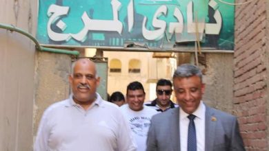 صورة جولة تفقدية للنائب “خالد مصطفي” و”حزين “بنادي المرج الرياضي استعدادا لافتتاح قاعات وحمامات السباحة ونزل الشباب بالنادي