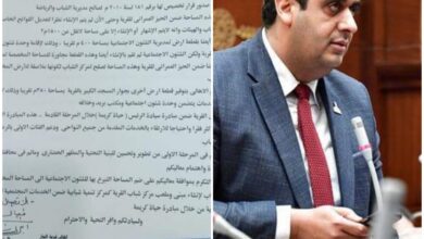 صورة بالمستندات : محافظ دمياط توافق علي طلب النائب وليد التمامي بانشاءمبنى وملعب لمركزشباب “قريةالباز”