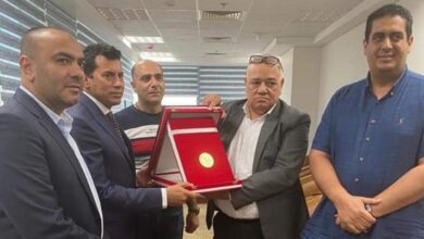 صورة ” نواب حزب مستقبل وطن بدمياط يلتقون بوزير الشباب والرياضة بحضور رئيس نادي دمياط “
