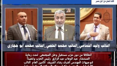 صورة نواب حزب مستقبل وطن “الحصي والتمامي وأبوحجازي” يعلنون عن إنطلاق القافلة الطبية التاسعة عشر بقرية الغوابين