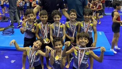 صورة أنس محمود و7 لاعبين يحصدون ميداليات ذهبية فى بطولة كأس مصر للجمباز