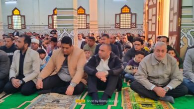 صورة وسط فرحة الآهالي بالإفتتاح ..نواب مستقبل وطن الحصي والتمامي وابوحجازي يؤدون صلاة الجمعه بمسجد جلال حسين بقريةالكاشف بعد الإحلال والتجديد