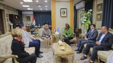 صورة محافظ دمياط تستقبل رئيس المجلس القومى لحقوق الإنسان بحضور النائبان وليد التمامي ومحمد ابوحجازي