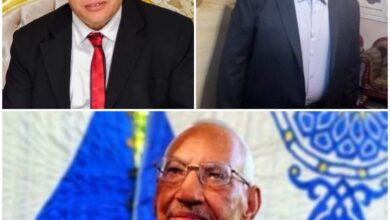 صورة نواب حزب مستقبل وطن ” وليد التمامي ومحمد ابوحجازي” يتقدمون بالتهاني لعمد قري دمياط