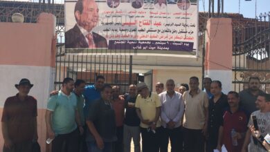 صورة نواب مستقبل وطن يتفقدون عمل قافلة طبية مجانية بميت أبوغالب