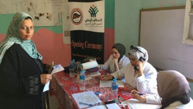 صورة بالصور:إقبال كبيرمن آهالي قرية الابراهيمية القبلية علي القافلة الطبيةالمجانية تحت رعاية نواب حزب مستقبل وطن “الحصي والتمامي وابوحجازي “