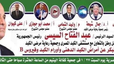 صورة تحت رعاية حزب مستقبل وطن بدمياط إقبال كبير من الآهالي بالناصرية علي القافلة الطبية المجانية للكشف المبكر عن امراض الكبد