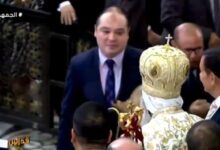 صورة خضر يهنئ البابا تواضروس الثاني ونواب نموذج محاكاة مجلس الشيوخ والأخوة الأقباط بعيد القيامة