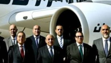 صورة خلال مشاركة وفد “نقل الشيوخ” في مراسم استقبال أحدث الطائرات..المهندس عمرو رشاد: تطوير أسطول مصر للطيران يعكس رؤية الدولة لتعزيز مكانة الناقل الوطني